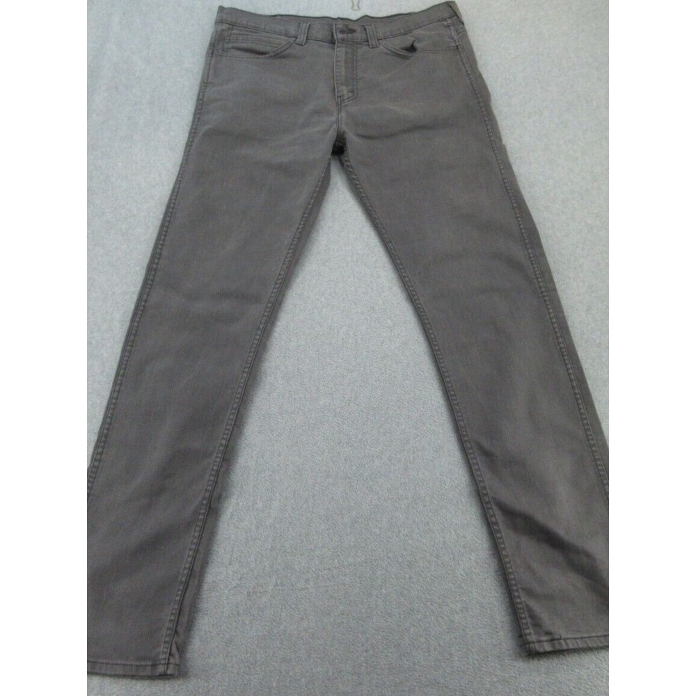Levi Strauss Mens 508 Regular Taper Fit Gray Pants 34x34